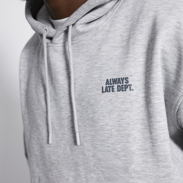 Printed hoodie "East 2.0" Grey Melange 2